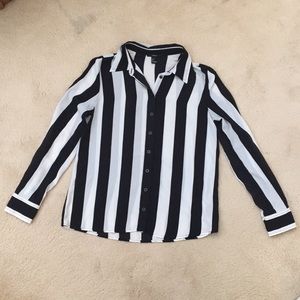 Striped long sleeve top